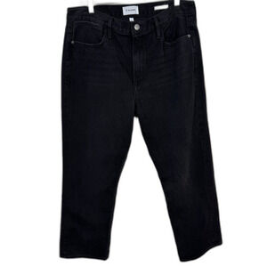 Le Hollywood Straight Leg Black Jeans Women's 31